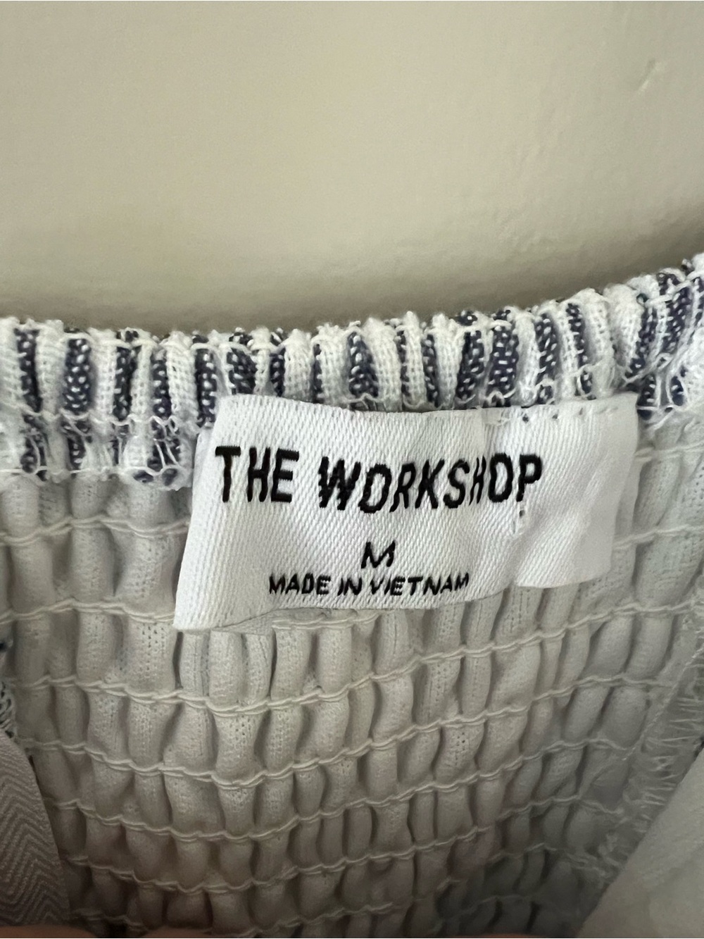 Workshop Republic Clothing Blue-and-White Corset Striped Midi Dress - Picture 7 of 7